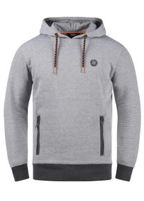 !Solid Kapuzenpullover SOLID "Hoodie SDRaffa", Herren, Gr. XXL, grau (gray melange), Web, Obermaterial: 60% Baumwolle CO. 40% Polyester PES., unifarben, normal, Pullover Kapuzenpullover