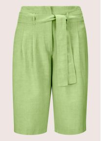 Madeleine Mode Bermudas MADELEINE "Bermuda Highwaist-Bermudas aus Leinen", Damen, Gr. 20, N + K Gr, gr&uuml;n (kiwi), Obermaterial: 100% Leinen LI., Hosen Bermudas