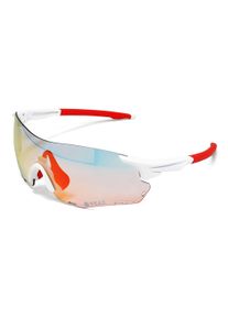 Sportbrille YEAZ "Sport-Sonnenbrille wei&szlig;/rot SUNELATION", Damen, wei&szlig; (wei&szlig;, rot), Sonnenbrillen Sportbrille