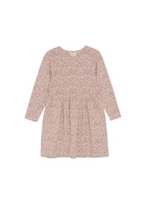 Sommerkleid Minymo "Sommerkleid MIDress LS AOP", M&auml;dchen, Gr. 122, N-Gr, rosa (rosette), Obermaterial: 48% Modal CMD. 48% Baumwolle CO. 4% Elasthan EL., Kleider Sommerkleid