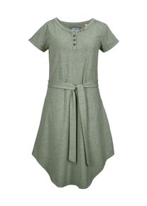 G.I.G.A. by Killtec Sommerkleid "GS 30 WMN DRSS", Damen, Gr. 46, Normalgr&ouml;&szlig;en, dunkelgr&uuml;n, Obermaterial: 65% Polyester, 30% Baumwolle, 5% Elasthan, G.I.G.A. DX BY KILLTEC, Kleider Sommerkleid, Weiches Sommerkleid mit Bindeg&uuml;rtel und asymetrischem Saum