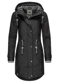 Regenmantel PEAK TIME "Regenjacke L60042", Damen, Gr. S, schwarz (schwarz21), Obermaterial: 100% Polyurethan PU. Obermaterial: Futter: 100% Polyester PES. 100% Polyester PES., M&auml;ntel Regenmantel