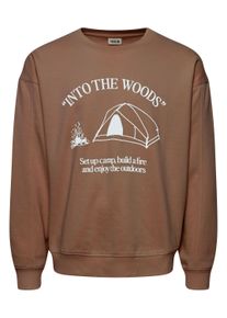 !Solid Longpullover SOLID "Sweatshirt SDHamad", Herren, Gr. XXL, braun (rain drum), Obermaterial: 60% Baumwolle CO. 40% Polyester PES., Pullover Longpullover