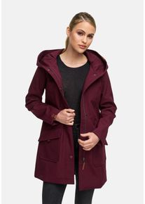 Winterjacke Marikoo "Marikoo Mayleen Damen Softshell Jacke B856", Damen, Gr. S, rot (wine), Obermaterial: 95% Polyester PES. 5% Elasthan EL., Jacken Winterjacke
