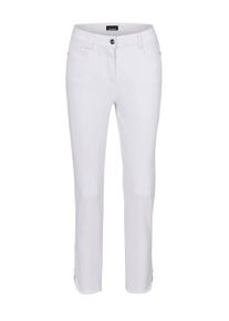 Stoffhose GOLDNER "Hose im 5-Pocket-Stil", Damen, Gr. 46, N-Gr, wei&szlig;, Obermaterial: 71% Baumwolle CO. 20% Lyocell CLY. 6% Polyester PES. 3% Elasthan EL., Hosen Stoffhose