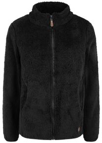 Kapuzenfleecejacke oxmo "Sweatjacke OXTelsa", Damen, Gr. L, schwarz, Obermaterial: 100% Polyester PES., Jacken Kapuzenfleecejacke