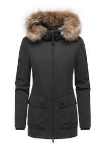 Kurzmantel Ragwear "Kurzmantel Monadetta Warm YOUMODO", Damen, Gr. 3XL, schwarz, Obermaterial: 74% Baumwolle CO. 26% Nylon NY. Obermaterial: Futter: 100% Polyester PES. 100% Polyester PES., M&auml;ntel Kurzmantel
