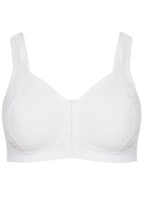Entlastungs-BH SuSa "Vorderverschluss BH London", Damen, Gr. 95, Cup F, wei&szlig;, Stoff, Obermaterial: 77% Polyamid PA. 23% Elasthan EL., BHs Entlastungs-BH