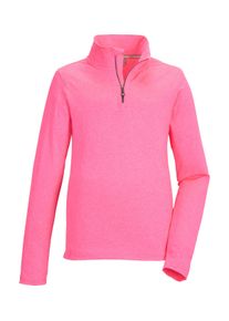 Langarmshirt Killtec "KSW 189 GRLS LS SHRT", M&auml;dchen, Gr. 140, pink (neonpink), 88% Polyester 12% Elasthan, Shirts Langarmshirt