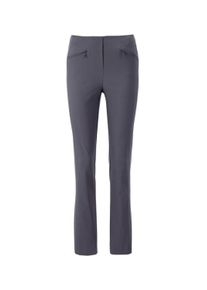 2-in-1-Hose GOLDNER "W&auml;rmende Schlupfhose LOUISA in knitterarmer Ware", Damen, Gr. 46, N-Gr, grau (graphit), Obermaterial: 76% Viskose CV. 21% Polyamid PA. 3% Elasthan EL., Hosen 2-in-1-Hose