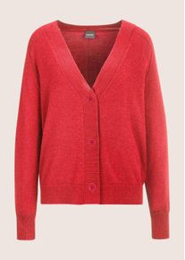 Madeleine Mode Strickjacke MADELEINE "Strickjacke Kurze Strickjacke", Damen, Gr. 40/42, rot, Obermaterial: 75% Schurwolle WV. 20% Seide silk. 5% Kaschmir WS., Modern, normal, Strickjacken Strickjacke