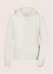 Madeleine Mode Langarmbluse MADELEINE "Bluse Schlupfbluse mit Kapuze", Damen, Gr. 44, wei&szlig; (berber), Obermaterial: 100% Polyester PES., Modern, normal, Blusen Langarmbluse