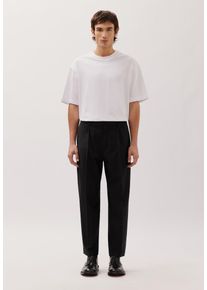 Chinohose STUDIO SEIDENSTICKER, Herren, Gr. 52, Normalgr&ouml;&szlig;en, schwarz, 52% Wolle, 44% Polyester, 4% Elasthan, unifarben, Hosen Chinohose