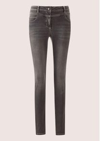 Madeleine Mode Regular-fit-Jeans MADELEINE "Jeans Schlanke Five-Pocket-Jeans", Damen, Gr. 46, N + K Gr, grau (grau, denim), Obermaterial: 97% Baumwolle CO. 3% Elasthan EL., Jeans Regular-fit-Jeans