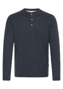 Rundhalsshirt INDICODE "Rundhalsshirt IDGifford", Herren, Gr. S, blau (navy mix), Obermaterial: 80% Baumwolle CO. 20% Polyester COOLMAX PES(Coolmax)., Shirts Rundhalsshirt