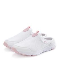 Sneaker Lascana "Slip-On-Sneaker", Damen, Gr. 42, wei&szlig; (wei&szlig;, rose), Obermaterial: 100% Textilmaterial. Decksohle: 100% Textilmaterial. Futter: 100% Textilmaterial. Laufsohle: 100% Synthetik, unifarben, Basic, Schuhe Sneaker, Halbschuh, Freizeitschuh, Sabot, Clogs aus leichtem Mesh-Material, Topseller