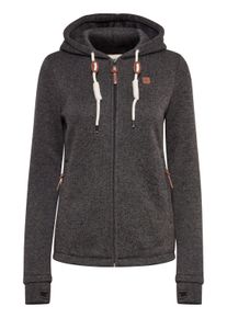 Strickfleecejacke oxmo "Strickfleecejacke OXThory", Damen, Gr. S, schwarz (true schwarz), Obermaterial: 100% Polyester PES., Jacken Strickfleecejacke