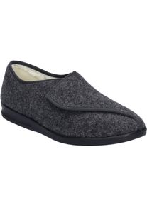 Hausschuh Josef Seibel "Belfort 85 W, anthrazit", Herren, Gr. 47, grau (anthrazit), Obermaterial: 100% Textilmaterial TEXMAT., Schuhe Hausschuh