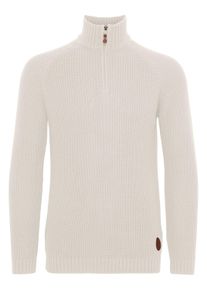 !Solid Troyer SOLID "Troyer SDXenox", Herren, Gr. L, beige (oatmeal melange), Obermaterial: 100% Baumwolle CO., Pullover Troyer