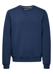 Rundhalspullover Blend "Rundhalspullover BHSweatshirt", Herren, Gr. S, blau (marineblaus), Obermaterial: 80% Viskose CV. 13% Polyester PES. 7% Elasthan EL., Pullover Rundhalspullover