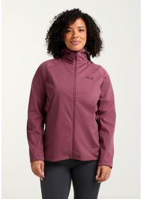 Funktionsjacke Jack Wolfskin "HIKE WITH ME HOODY W", Damen, Gr. L (42/44), raisin, Obermaterial: 100% Polyester. Futter: 100% Polyester, Jacken Funktionsjacke