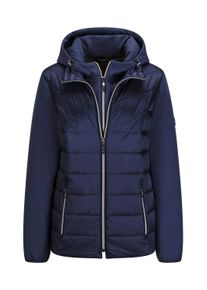 Langmantel GOLDNER "Stepp-Winterjacke mit Kapuze", Damen, Gr. 38, schwarz, Obermaterial: 50% Polyester PES. 50% Wolle mw., figurumspielend, M&auml;ntel Langmantel, Mit hochwertigem Twillfutter