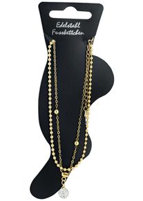 Adelia&acute;s Armband ADELIA&acute;S "Damen Armband aus Edelstahl mit Strass Steinchen 24+5 cm" Gr. 29, gold, Armb&auml;nder, Damen, Edelstahl, Armband