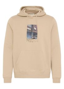 Kapuzenpullover Blend "Hoodie BHISTVAN", Herren, Gr. S, grau (plaza taupe), Obermaterial: 60% Baumwolle CO. 40% Polyester PES., Pullover Kapuzenpullover