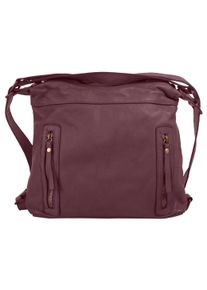 Shopper Samantha Look, Damen, Gr. B/H/T: 34cm x 31cm x 15cm onesize, rot (bordeaux), Leder, Taschen Shopper, echt Leder, Made in Italy