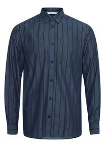 Langarmhemd Casual Friday "Langarmhemd CFAlvin", Herren, Gr. S, N-Gr, blau (navy blazer), Obermaterial: 100% Baumwolle CO., Hemden Langarmhemd