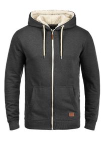 Kapuzenpullover Blend "Kapuzensweatjacke BHHulker", Herren, Gr. XL, grau (charcoal mix teddy), Obermaterial: 60% Baumwolle CO. 40% Polyester PES., Sweatshirts Kapuzenpullover