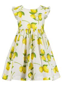 Sommerkleid Blue Seven "Blue Seven Kleid", M&auml;dchen, Gr. 128, 0001, wei&szlig;, 100% Baumwolle, normal, Rundhals, Kleider Sommerkleid