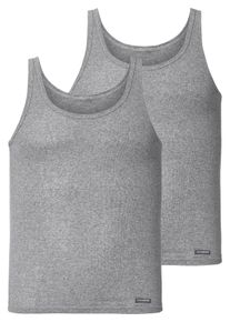Unterhemd Jan Vanderstorm "2er Pack Unterhemd SOINI", Herren, Gr. 5XL, 2 Stk., weit, grau (grau melange), Obermaterial: 100% Baumwolle CO., Unterhemden Unterhemd, Aus reiner Baumwolle