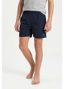 Badeshorts arena "BOYS' BEACH BOXER SOLID R", Jungen, Gr. 140 (134), N-Gr, navy, turquoise, Obermaterial: 100% Polyester, Badehosen Badeshorts, mit seitlichen Taschen, mit innenliegendem Kordelzug