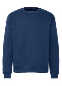 Longpullover Blend "Longpullover BHSweatshirt", Herren, Gr. XL, blau (marineblaus), Web, Obermaterial: 50% Baumwolle CO. 50% Polyester PES., unifarben, Rundhals, Pullover Longpullover