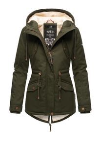 Winterjacke Marikoo "Winterjacke Manolya", Damen, Gr. M, gr&uuml;n (schwarz olive), Obermaterial: 100% Baumwolle CO. Obermaterial: Futter: 100% Polyester PES. 100% Polyester PES., Jacken Winterjacke