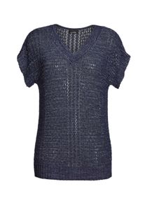 Strickpullover GOLDNER "Pullover", Damen, Gr. 46, blau (marine), Obermaterial: 55% Polyacryl PAN. 45% Polyamid PA., normal, Sonstiges, Pullover Strickpullover, Ohne