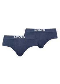 Levi's Slip LEVI'S "Slip 2er Pack", Herren, Gr. L, blau, Obermaterial: 95% Baumwolle CO. 5% Elasthan EL., Unterhosen Slip