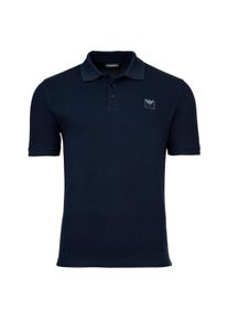 Poloshirt Emporio Armani "Poloshirt ESSENTIAL", Herren, Gr. M, blau, Obermaterial: 100% Baumwolle CO., Shirts Poloshirt