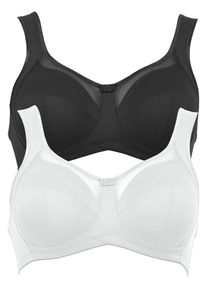 Entlastungs-BH Anita "Komfort BH Clara", Damen, Gr. 95, Cup F, bunt (schwarz wei&szlig;), Obermaterial: 85% Polyamid PA. 15% Elasthan EL., BHs Entlastungs-BH