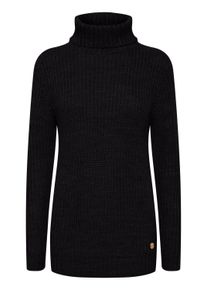 Strickfleece-Pullover oxmo "Strickpullover OXNanna", Damen, Gr. S, schwarz, Obermaterial: 85% Polyacryl PAN. 15% Wolle WO., Pullover Strickfleece-Pullover