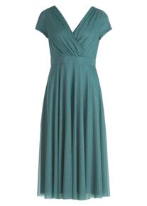 Cocktailkleid Vera Mont "Cocktailkleid im Glitzer-Look", Damen, Gr. 38, EURO, grau (gr&uuml;n, grau), 100% Polyester PES., Kleider Cocktailkleid