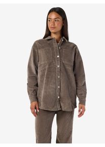 Cordjacke Noisy may "NMALVA L/S SHACKET COLORED CORDUROY NOOS", Damen, Gr. XL, morel, Cord, Obermaterial: 98% Baumwolle, 2% Elasthan, unifarben, h&uuml;ftbedeckend, Jacken Cordjacke