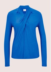 Madeleine Mode Langarmshirt MADELEINE "Blusenshirt Elegantes Oberteil f&uuml;r besondere Anl&auml;sse", Damen, Gr. 48, blau (royalblau), Obermaterial: 95% Viskose CV. 5% Elasthan EL., Modern, Shirts Langarmshirt