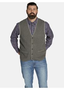 Strickweste CHARLES COLBY "Strickweste KEVAN", Herren, Gr. XL, grau (dunkelgrau), Obermaterial: 50% Baumwolle CO. 50% Polyacryl PAN., regular fit normal, Westen Strickweste