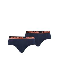 Slip Head "Slip 2er Pack", Herren, Gr. XL, blau (blau, orange), Obermaterial: 95% Baumwolle CO. 5% Elasthan EL., Unterhosen Slip