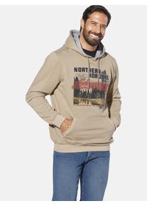 Kapuzensweatshirt Jan Vanderstorm "Sweatshirt OSKARVIK", Herren, Gr. 3XL, beige, Obermaterial: 100% Baumwolle CO., Sweatshirts Kapuzensweatshirt