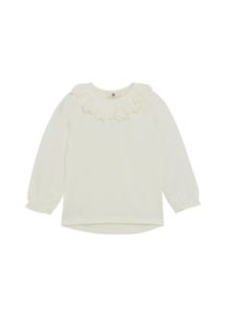 Langarmshirt EN FANT "Langarmshirt ENT-shirt LS", M&auml;dchen, Gr. 110, wei&szlig; (egret), Obermaterial: 95% Baumwolle CO. 5% Elasthan EL., Shirts Langarmshirt