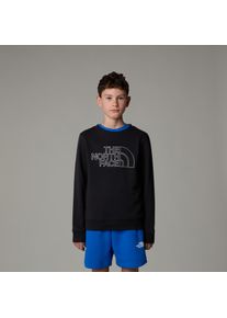 Sweatshirt The North Face "Drew Peak Light Sweatshirt f&uuml;r Jungen", Herren, Gr. M (140), schwarz (tnf schwarz), Obermaterial: 68% Baumwolle, 32% Polyester, Sweatshirts Sweatshirt, sportlicher Stil, aus Baumwolle und Polyester