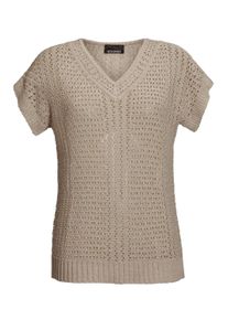 Strickpullover GOLDNER "Kurzgr&ouml;&szlig;e Pullover", Damen, Gr. 19, beige (sand), Obermaterial: 55% Polyacryl PAN. 45% Polyamid PA., normal, Sonstiges, Pullover Strickpullover, Ohne